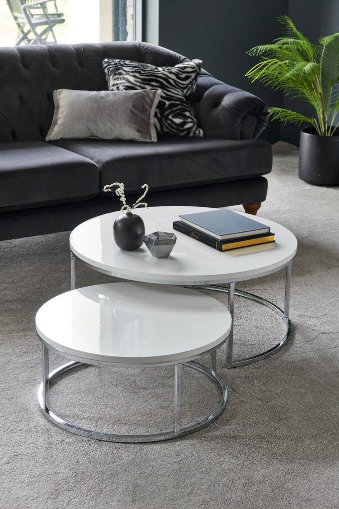 Buy Mode Coffee Nest Of 2 Tables From The Next Uk Online With Regard To Recent Gloss White Steel Coffee Tables (Gallery 16 of 20)