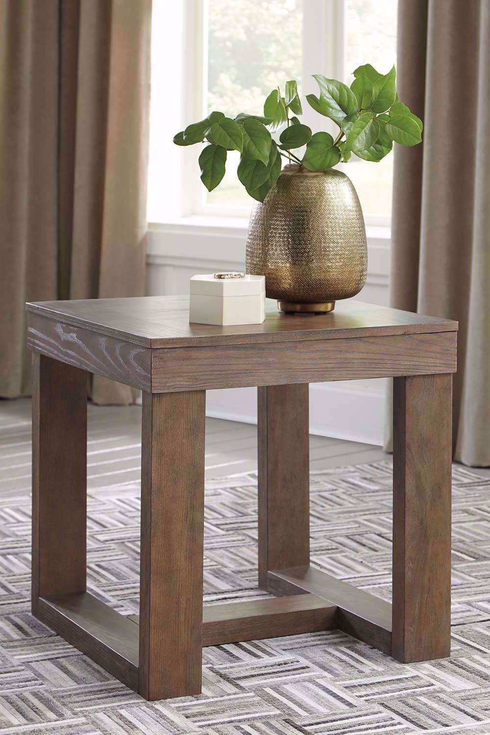Cariton Gray Square End Table (View 5 of 20)