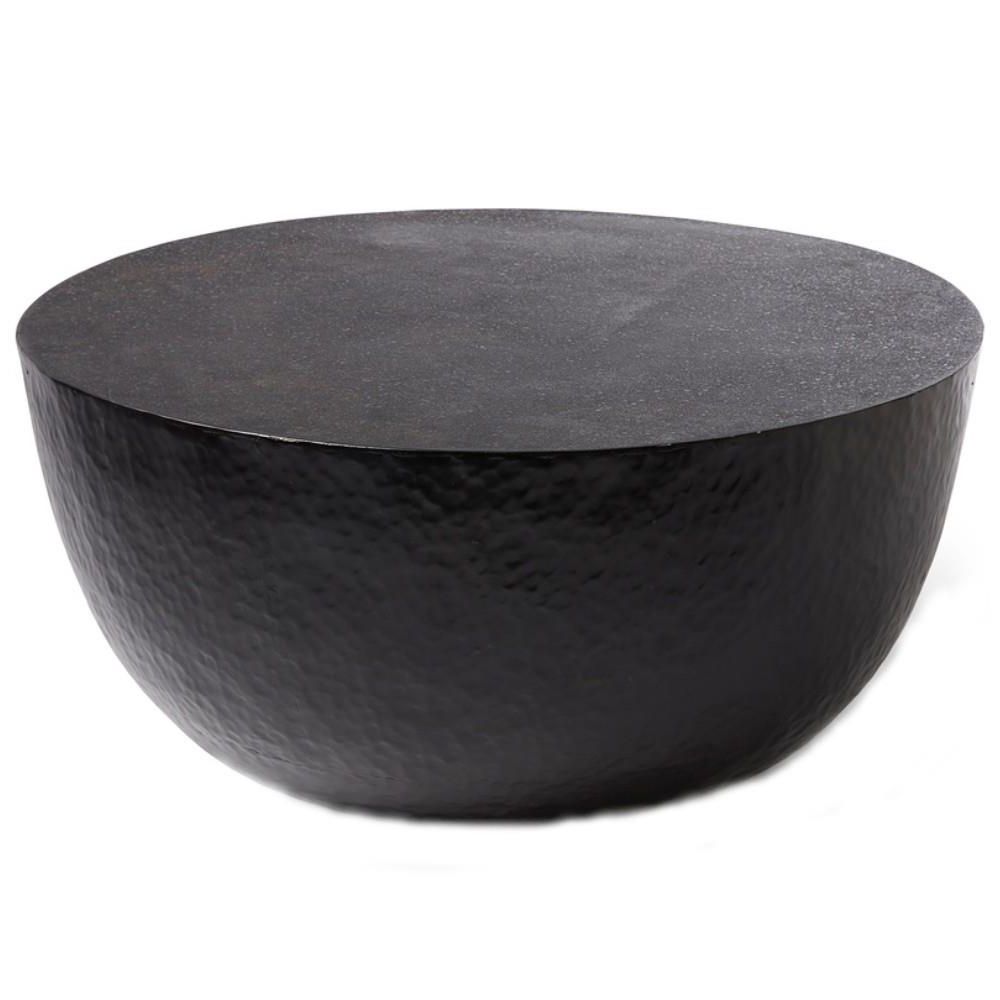 Cedric Modern Classic Black Iron Round Round Coffee Table Inside 2019 Aged Black Coffee Tables (Gallery 19 of 20)