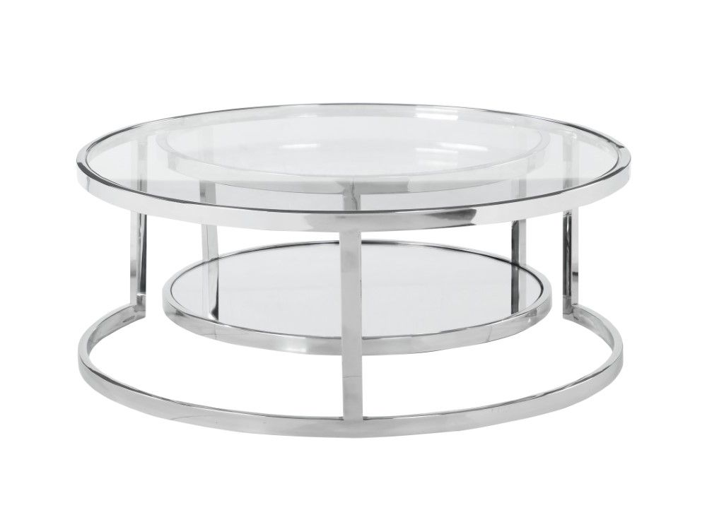 Chintaly – 35" Round Nesting Cocktail Table – 5509 Ct Nst With Regard To Recent Polished Chrome Round Cocktail Tables (Gallery 11 of 20)
