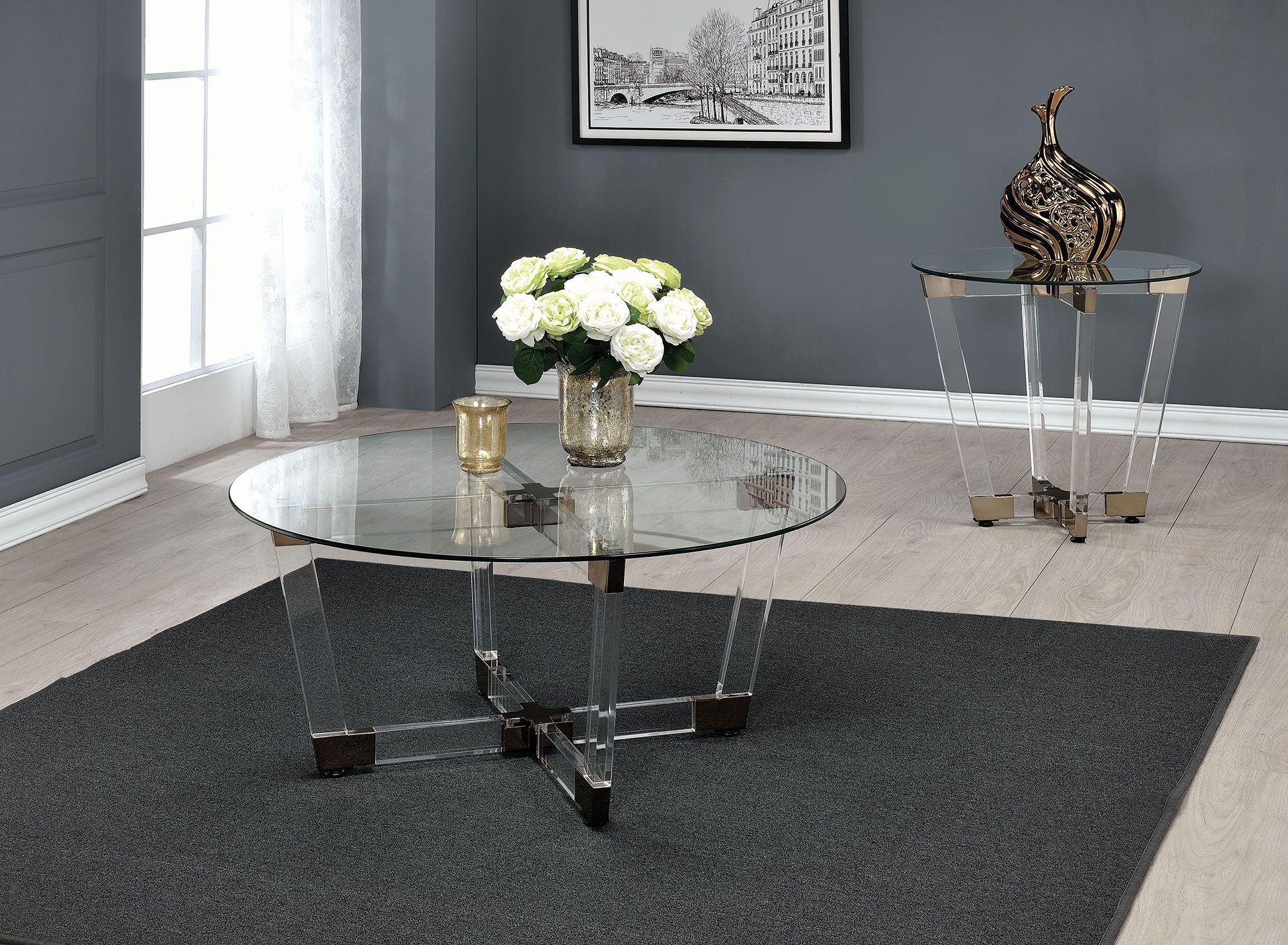Chocolate Chrome And Clear Acrylic Coffee Table, 720718 Pertaining To Preferred Cocoa Coffee Tables (View 12 of 20)