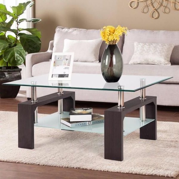 Coffee Table, Rectangular Throughout 2019 Rectangular Glass Top Coffee Tables (Gallery 1 of 20)