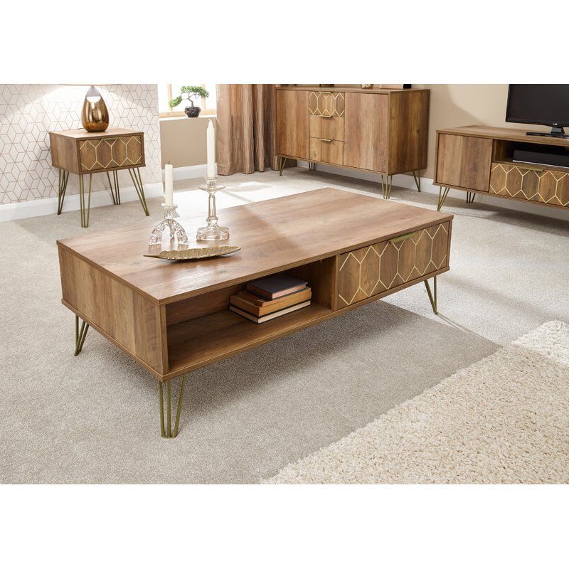 Corrigan Studio Deering Coffee Table With Storage For Latest Open Storage Coffee Tables (View 12 of 20)