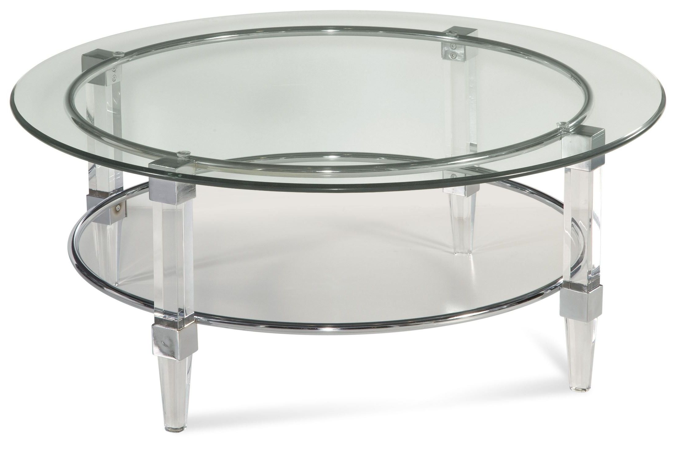 Cristal Acrylic And Chrome Cocktail Table, 2929 120ec Within Most Current Glass And Chrome Cocktail Tables (Gallery 9 of 20)