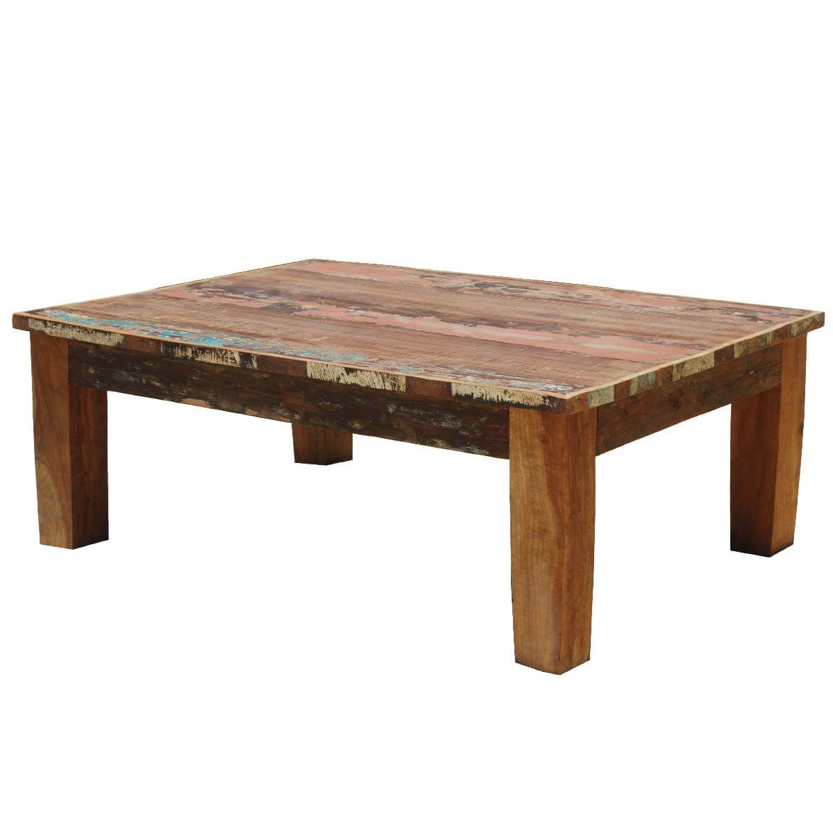 Culbertson Rustic Reclaimed Wood Rectangle Coffee Table Intended For Trendy Barnwood Coffee Tables (Gallery 12 of 20)