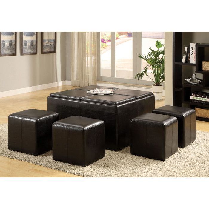 Current 5 Piece Coffee Tables In Hokku Designs 5 Piece Verano Coffee Table Ottoman Set (Gallery 20 of 21)