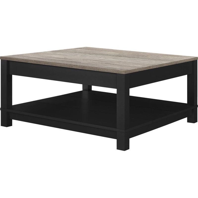 Current Black And Oak Brown Coffee Tables For Square Coffee Table In Black And Sonoma Oak – 5047196pcom (Gallery 19 of 20)