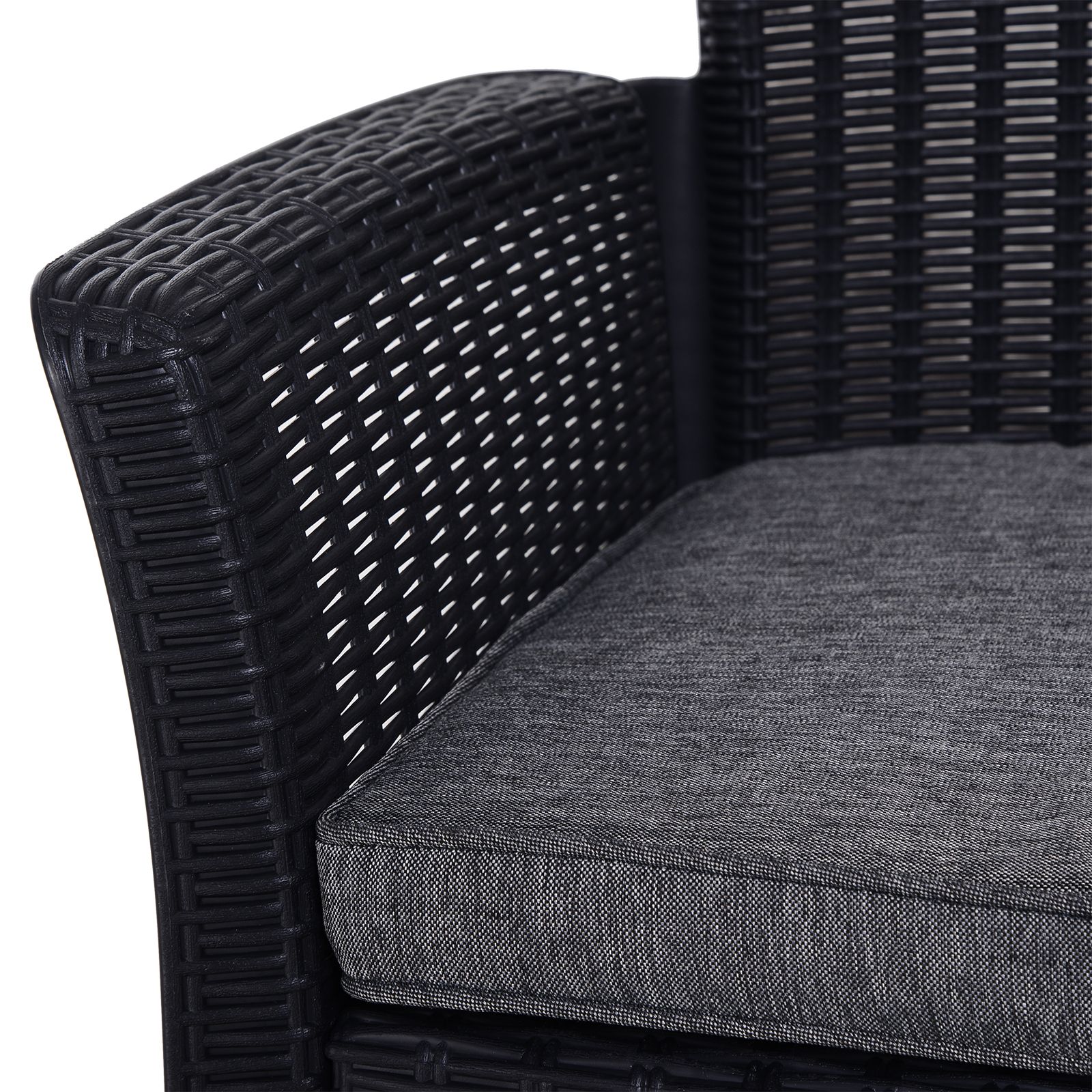 Current Black And Tan Rattan Coffee Tables In Outsunny 3 Pcs Rattan Effect Bistro Set Wicker Weave (View 17 of 20)