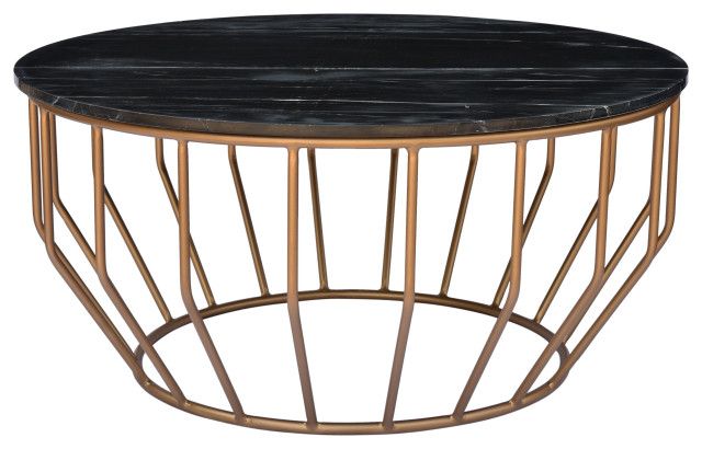 Current Leaf Round Coffee Tables Throughout Gold Leaf Round Coffee Table – Contemporary – Coffee (View 12 of 20)