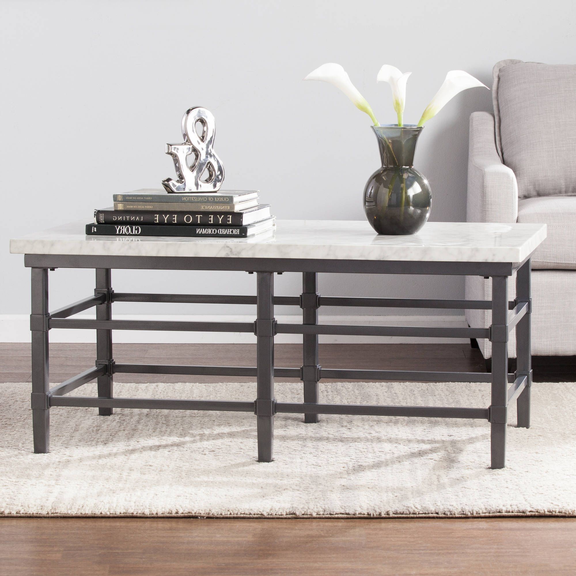 Current Marble Top Coffee Tables Regarding Dorel Home Faux Marble Lift Top Coffee Table – Walmart (View 5 of 20)