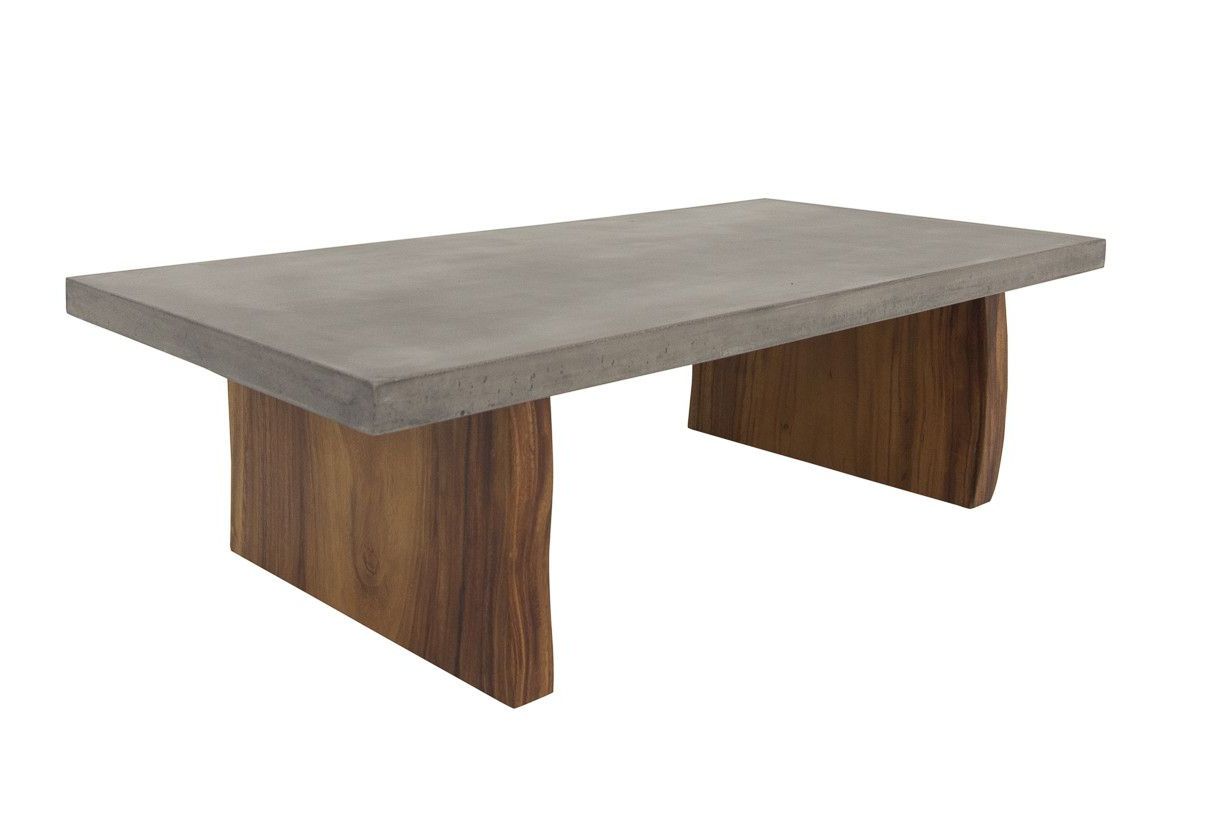 Current Modern Concrete Coffee Tables With Regard To Concrete Coffee Table With Eco Slab Legs (View 10 of 20)