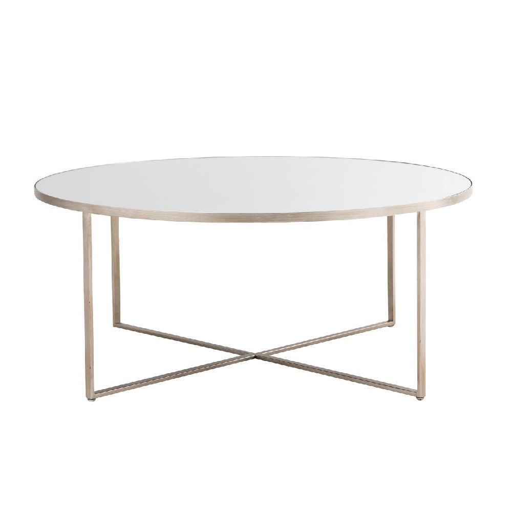 Current Square Black And Brushed Gold Coffee Tables Pertaining To Merial Coffee Table In Brushed Nickel – Mysmallspace Uk (View 8 of 20)
