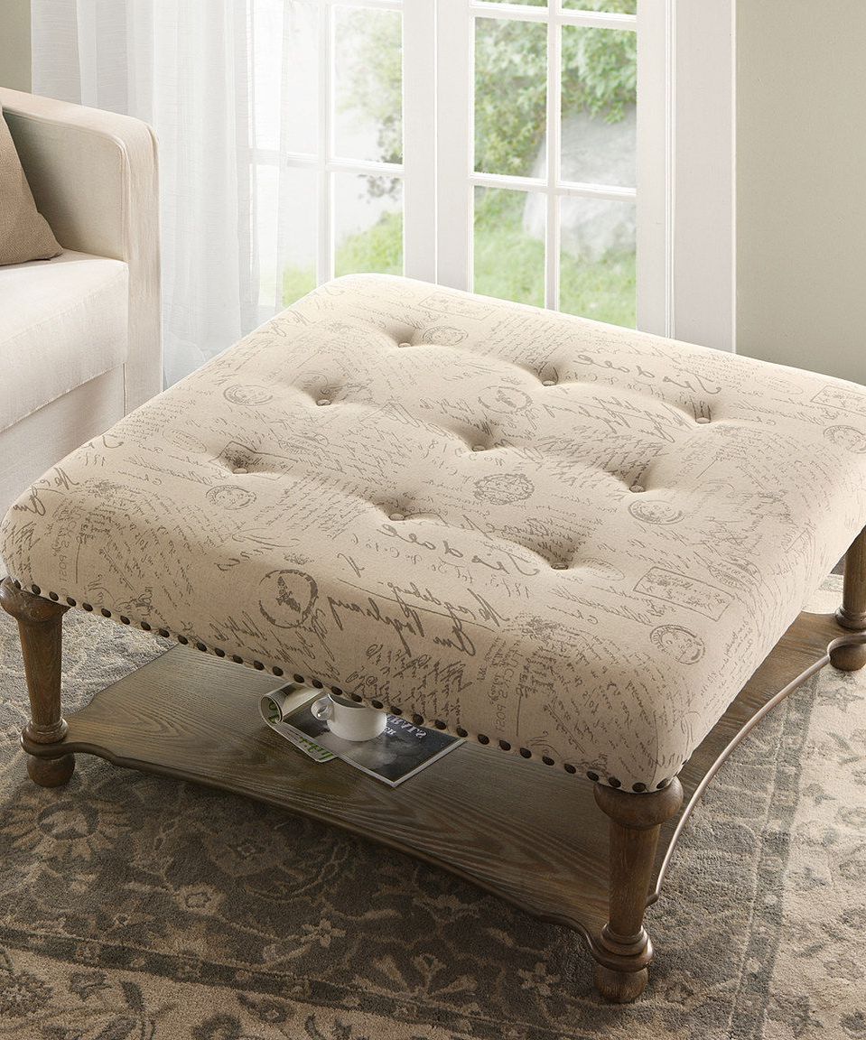 Dara Cocktail Tufted Ottoman#zulily #zulilyfinds Regarding Preferred Tufted Ottoman Cocktail Tables (Gallery 2 of 20)