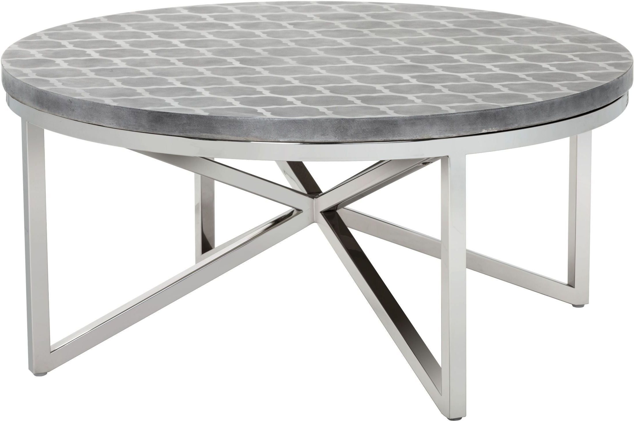 Dion Stencil Geometric Coffee Table, 101431, Sunpan Modern Throughout Recent Geometric White Coffee Tables (View 15 of 20)