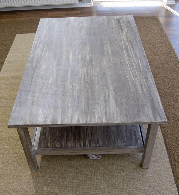 Diy Painted "driftwood" Table – Ikea Hackers Throughout Most Recent Gray Driftwood And Metal Coffee Tables (View 6 of 20)