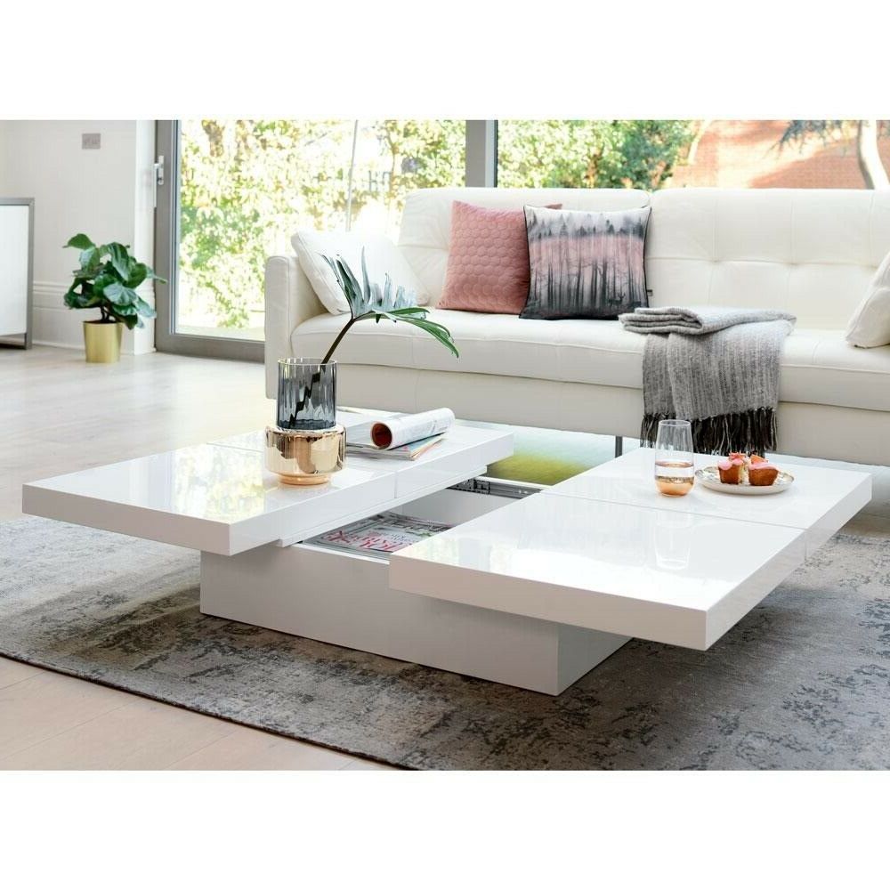 Dwell Basso Four Block Storage Coffee Table White (Gallery 16 of 20)