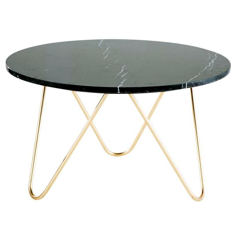 Eagle Gold Metal And Black Marble Coffee Table (h46 X W75 Throughout Well Liked Black Metal And Marble Coffee Tables (View 2 of 20)