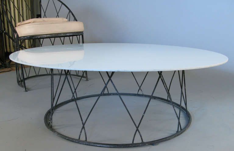 Elegant 1950's Italian Wrought Iron And Glass Cocktail Within Recent Wrought Iron Cocktail Tables (Gallery 5 of 20)
