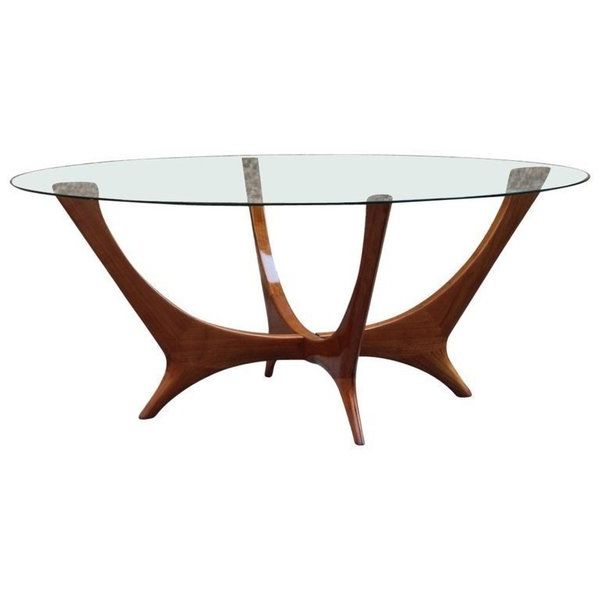Elegant Italian Coffee Table Round Cherry Wood Glass Top Throughout Widely Used Espresso Wood And Glass Top Coffee Tables (Gallery 11 of 20)