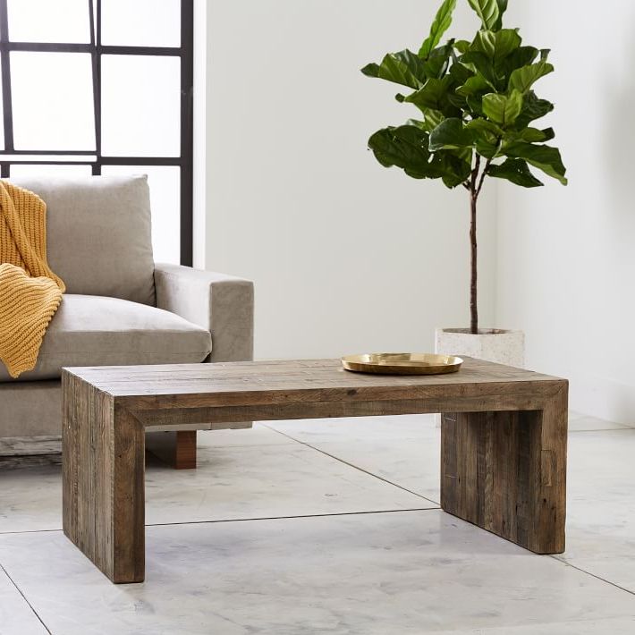 Emmerson® Reclaimed Wood Coffee Table – Stone Gray Intended For Popular Smoke Gray Wood Coffee Tables (View 1 of 20)