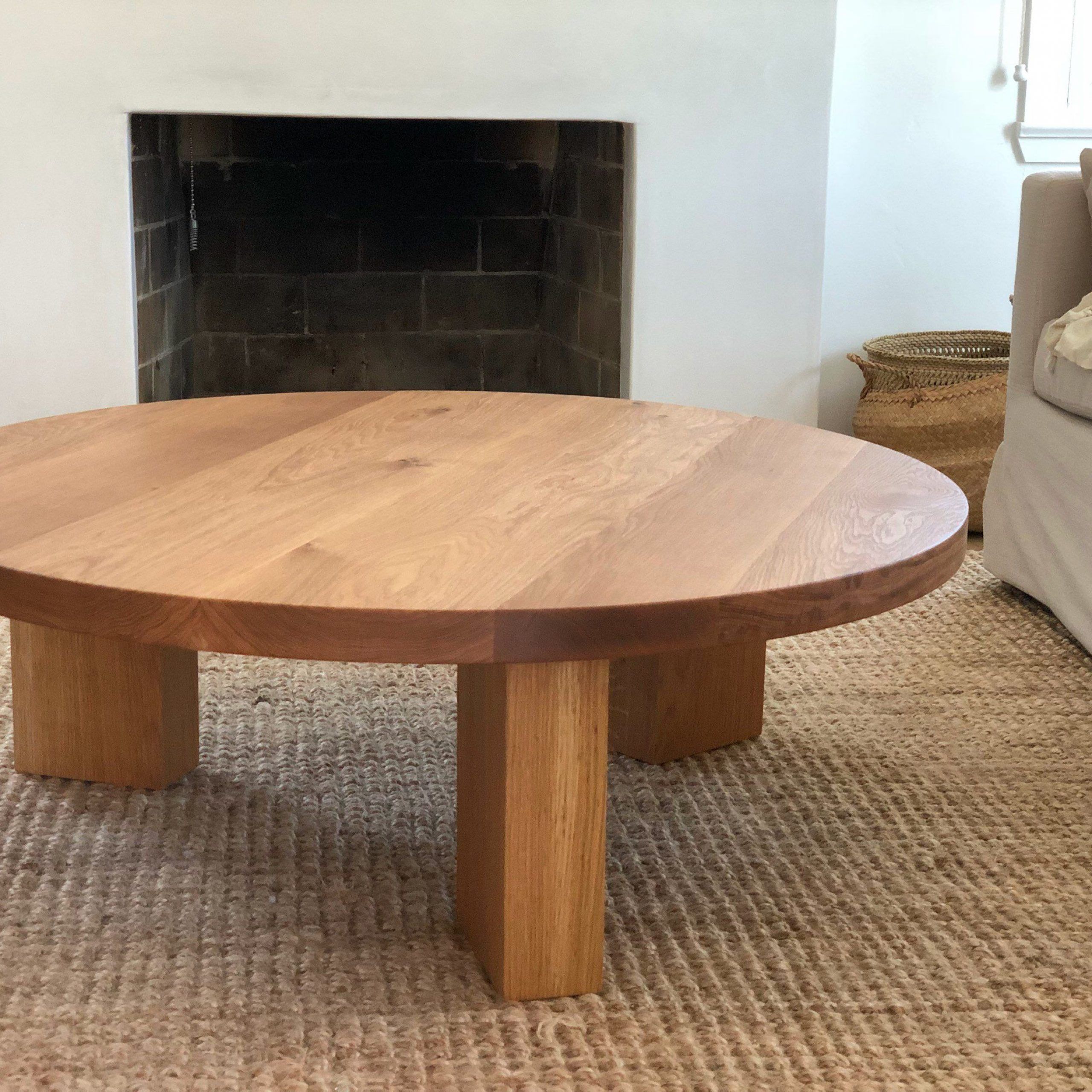 Etsy With Trendy Metal Legs And Oak Top Round Coffee Tables (Gallery 8 of 20)
