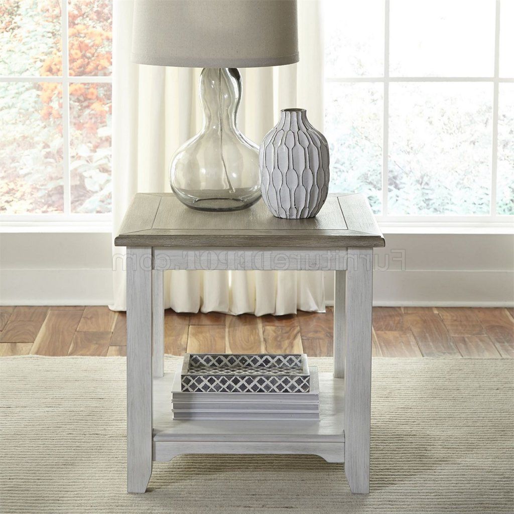 Famous Oceanside White Washed Coffee Tables With Summerville 3pc Coffee & End Table Set 171 Ot In White (View 15 of 20)