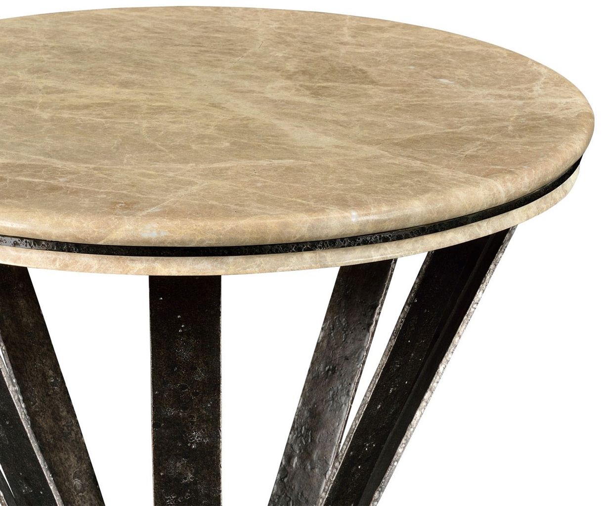 Famous Round Iron Coffee Tables Intended For Dark Marble Top Round Coffee Table With Iron Base (Gallery 20 of 20)
