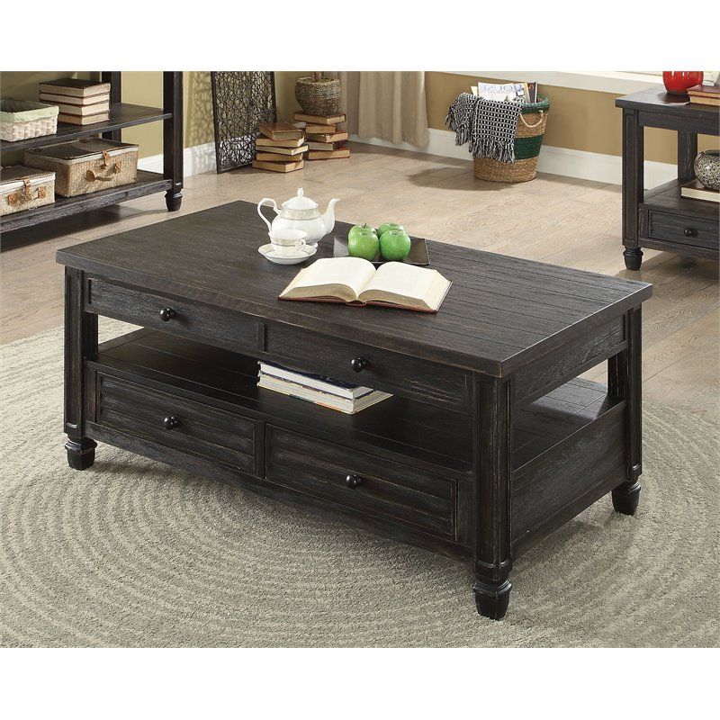 Fashionable Black And White Coffee Tables Inside Furniture Of America Shania Wood Lift Top Coffee Table In (View 16 of 20)