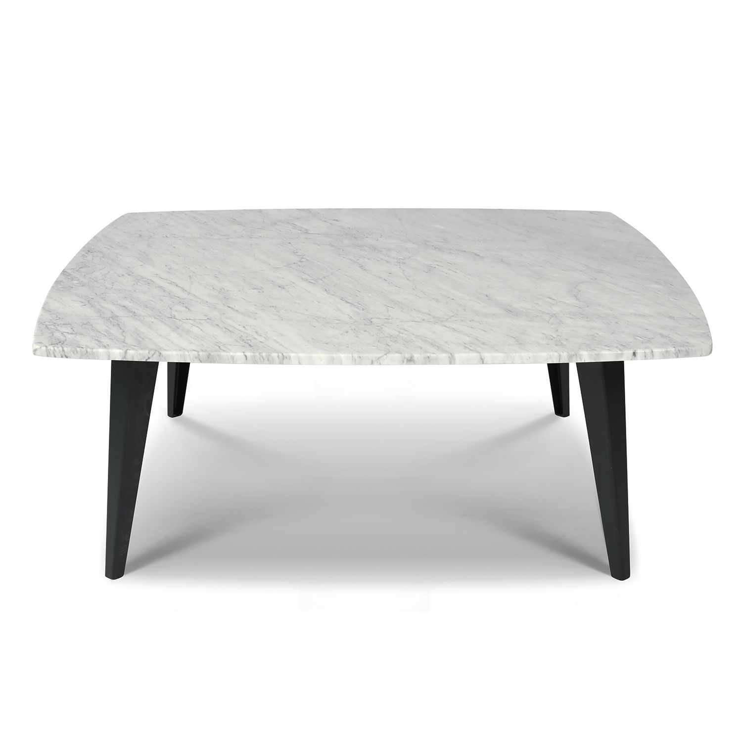 Fashionable White Marble Gold Metal Coffee Tables With Prata 36" Square Italian Carrara White Marble Coffee Table (View 9 of 20)