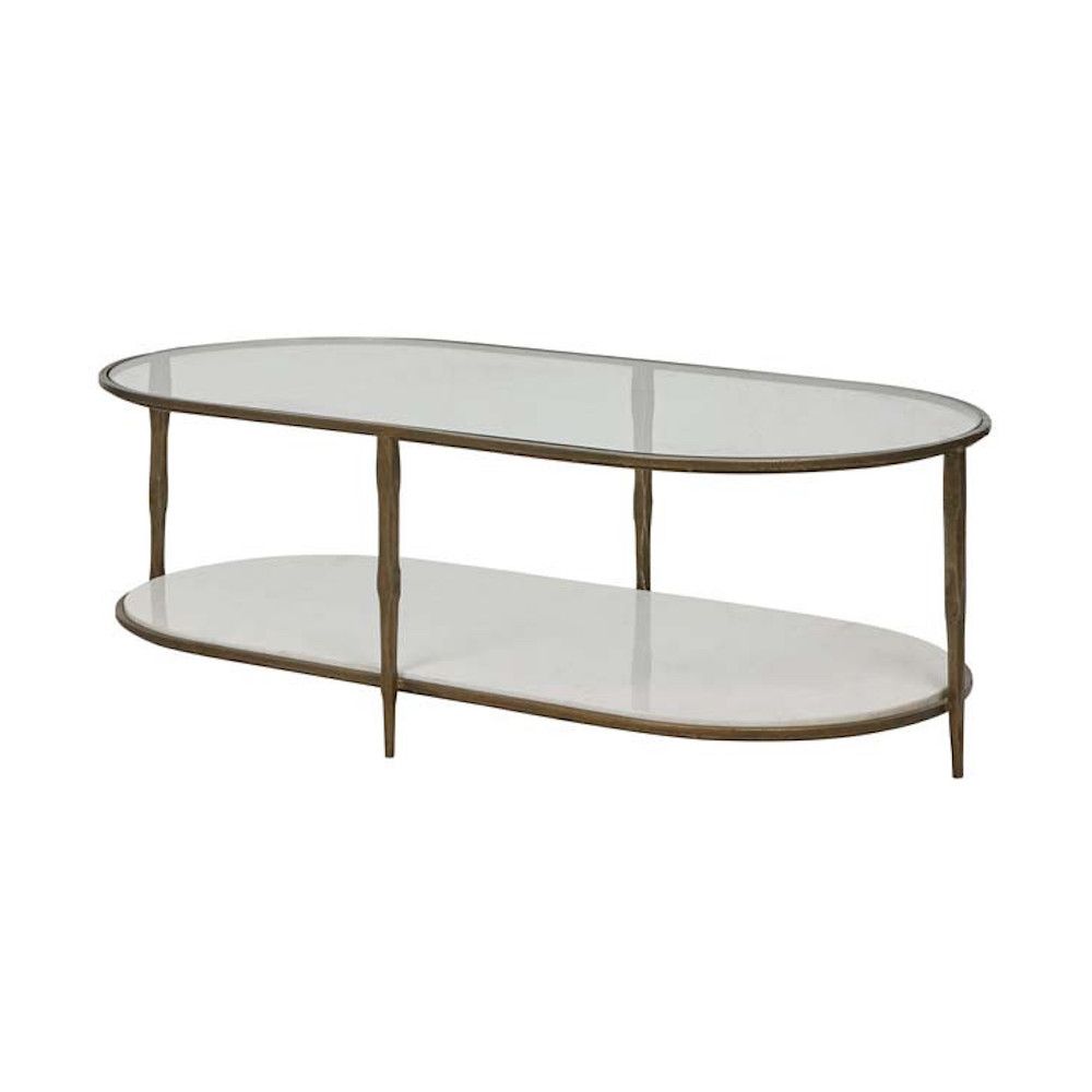 Fashionable White Stone Coffee Tables For Amelie Oval Coffee Table White Marble – Make Your House A (View 2 of 20)