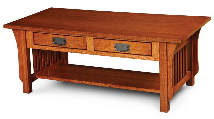 Favorite 2 Drawer Coffee Tables For Prairie Mission 2 Drawer Coffee Table Handcrafted (View 11 of 20)