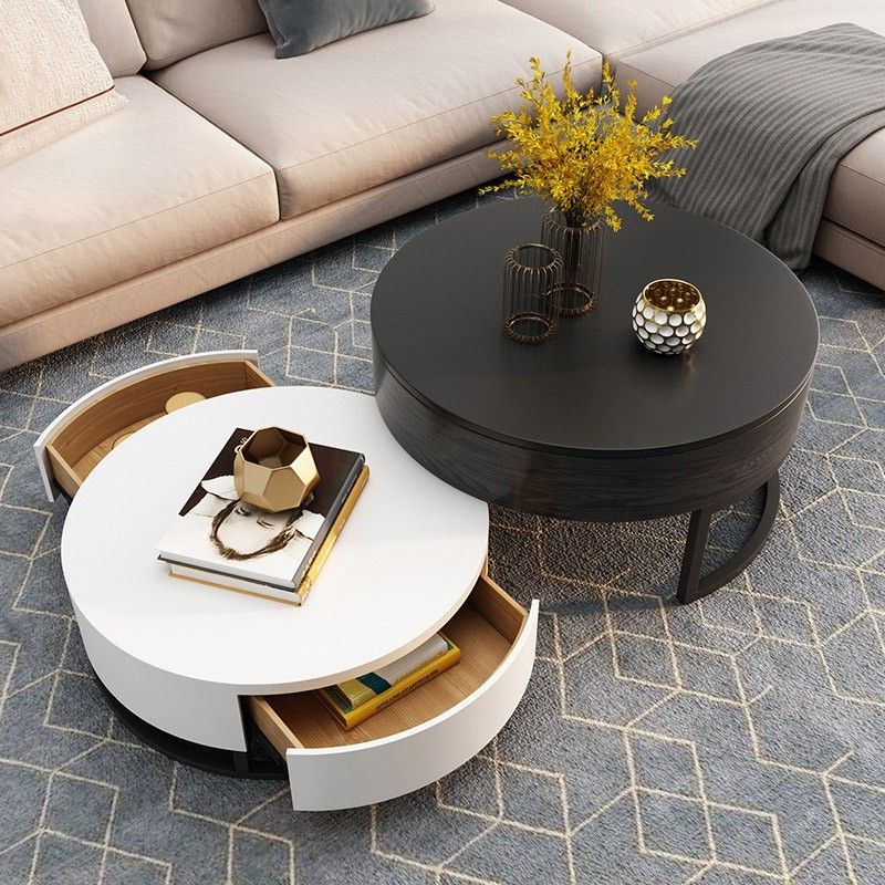 Favorite Black Wood Storage Coffee Tables In Luxury Modern Round Coffee Table With Storage Lift Top (Gallery 8 of 20)