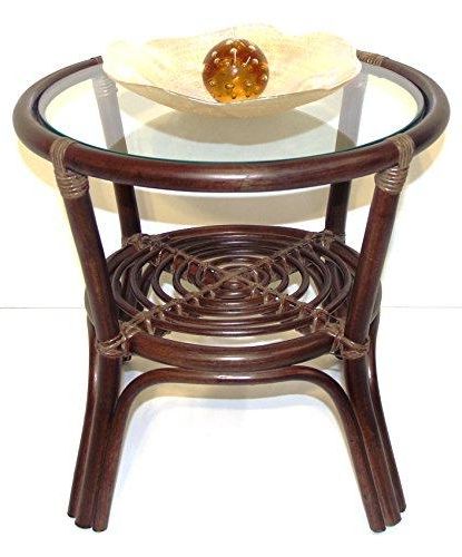 Favorite Glass And Pewter Coffee Tables Regarding Rich Coffee Round Small Table W/ Glass Top Wicker Eco (Gallery 18 of 20)