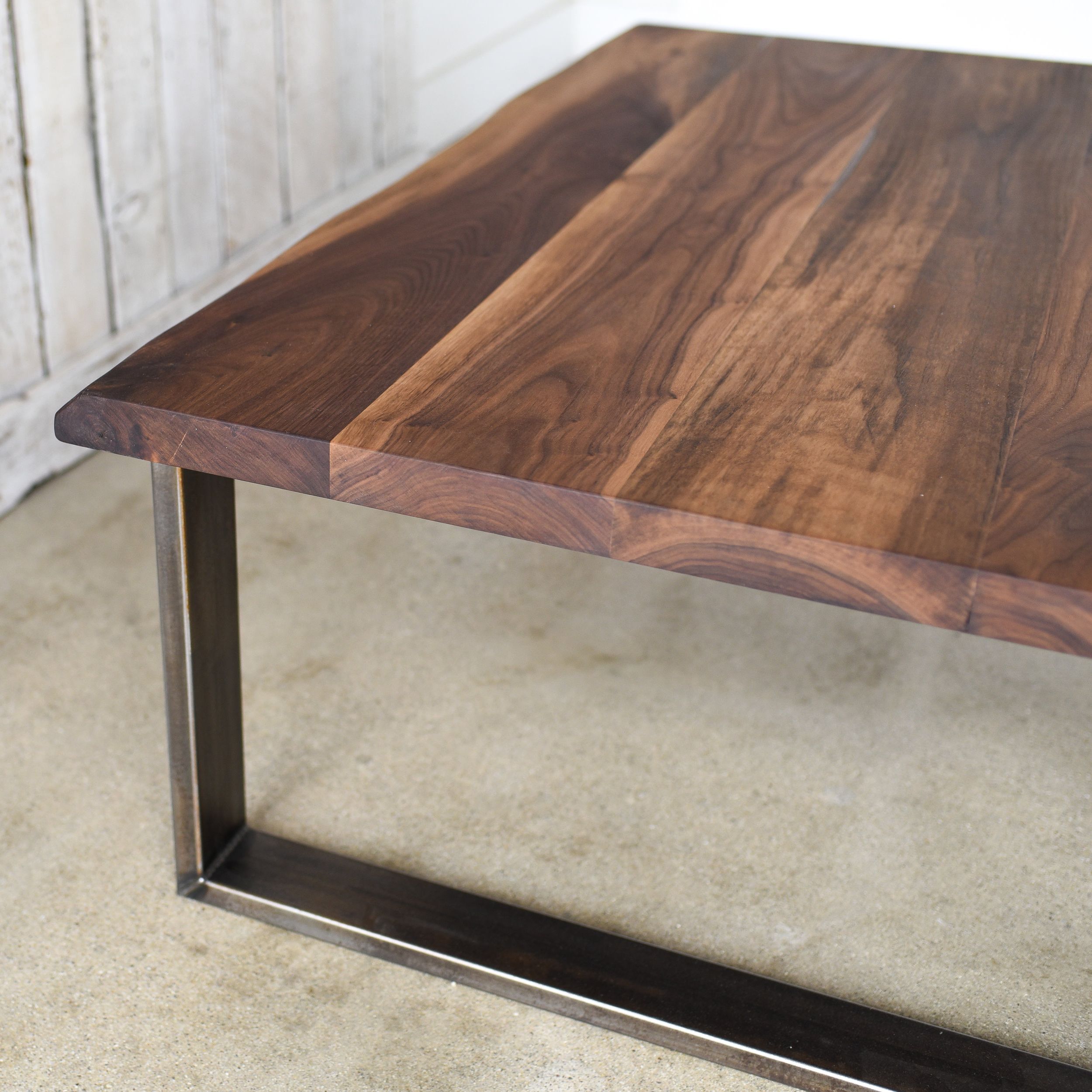 Favorite Hand Finished Walnut Coffee Tables For Walnut Live Edge Coffee Table / Industrial U Shaped Steel (View 2 of 20)