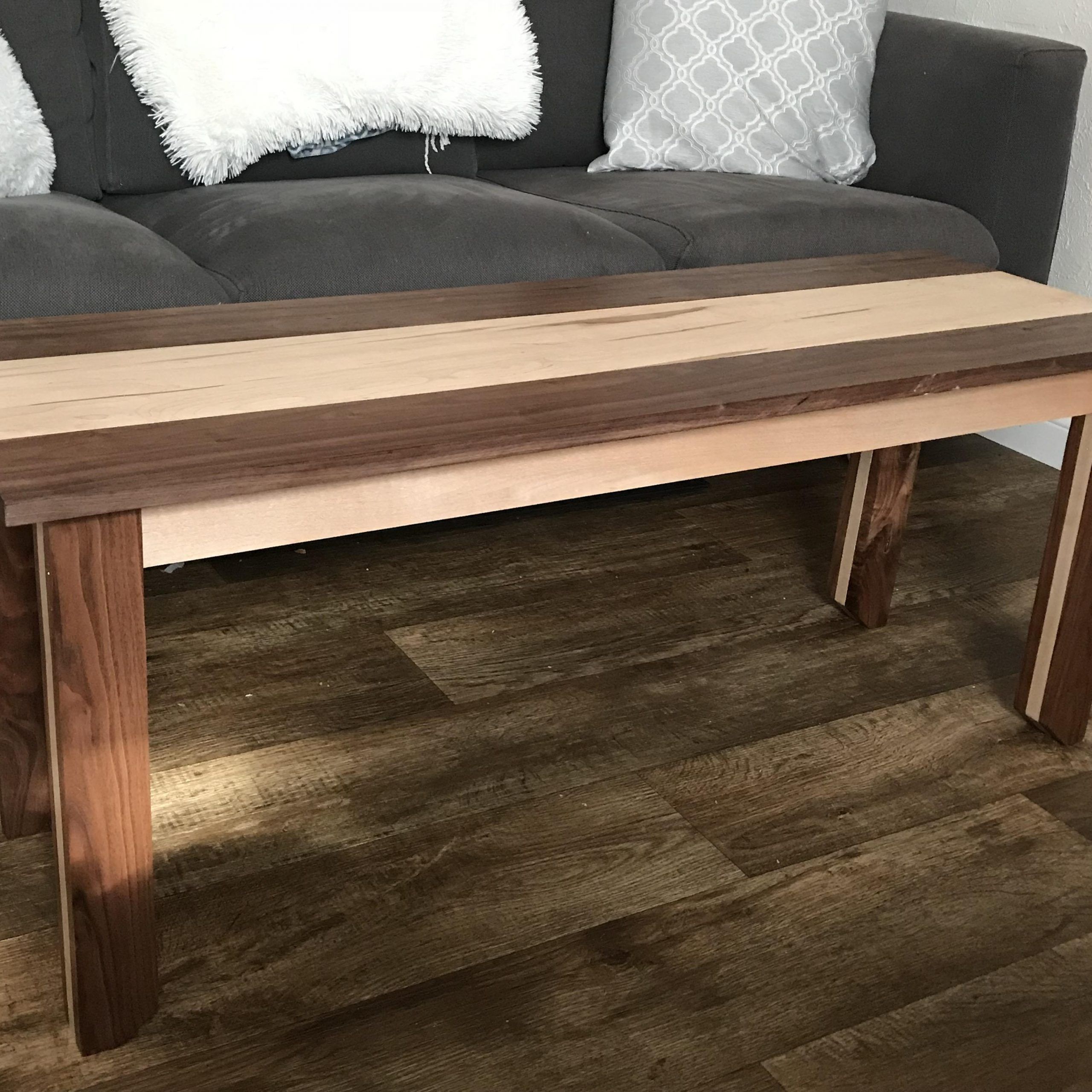 Favorite Hand Finished Walnut Coffee Tables Regarding Walnut And Maple Coffee Table I Just Finished Up : Woodworking (View 16 of 20)