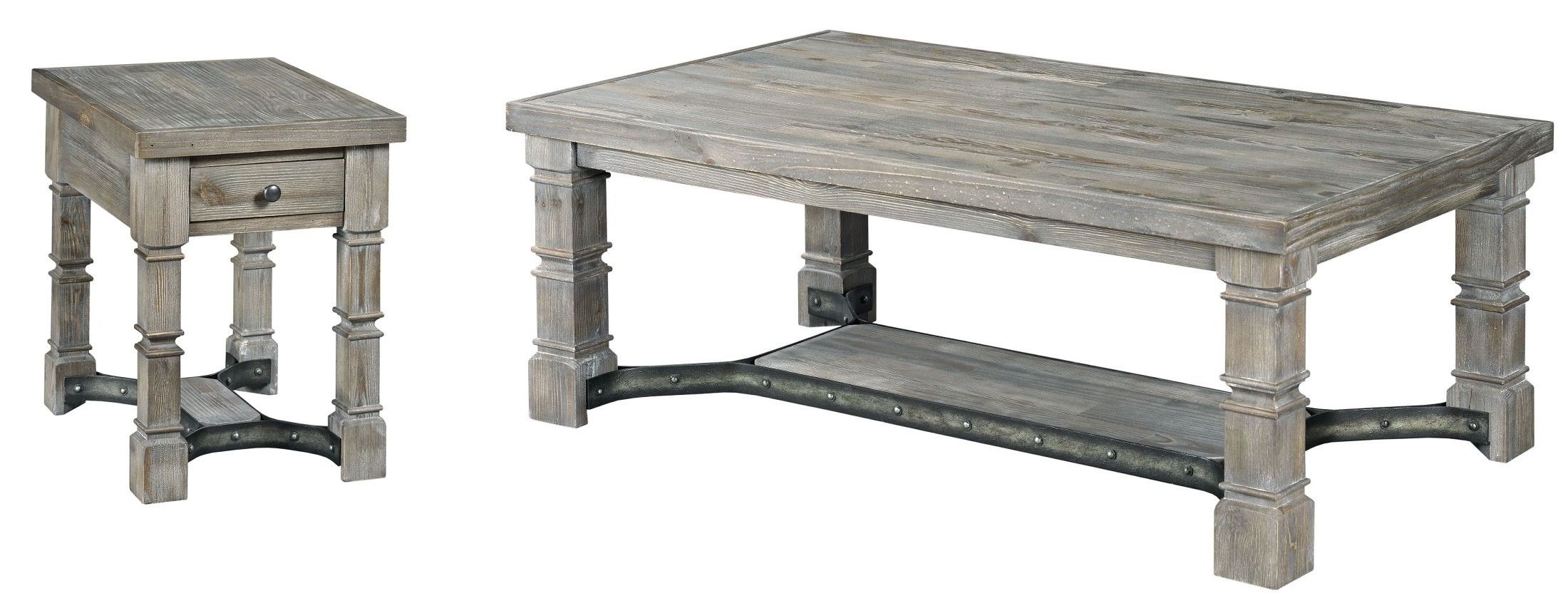 Favorite Smoked Barnwood Cocktail Tables Within Cheyenne Aged Barnwood Brown Rectangular Cocktail Table (View 12 of 20)