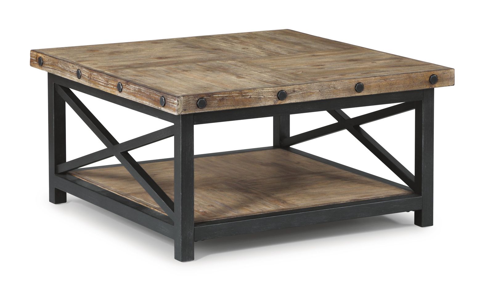 Flexsteel Carpenter Square Cocktail Table In Rustic Gray For Latest Square Cocktail Tables (View 4 of 20)
