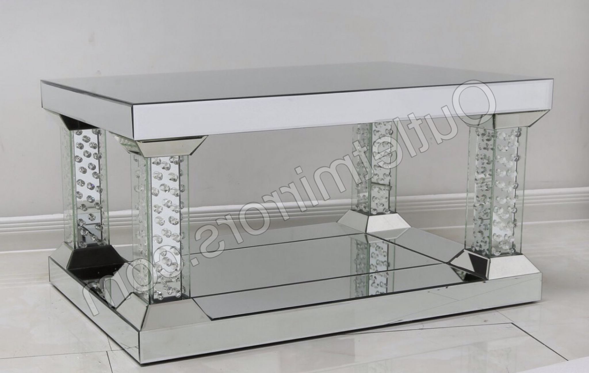Floating Crystal Mirrored Coffee Table (View 11 of 20)