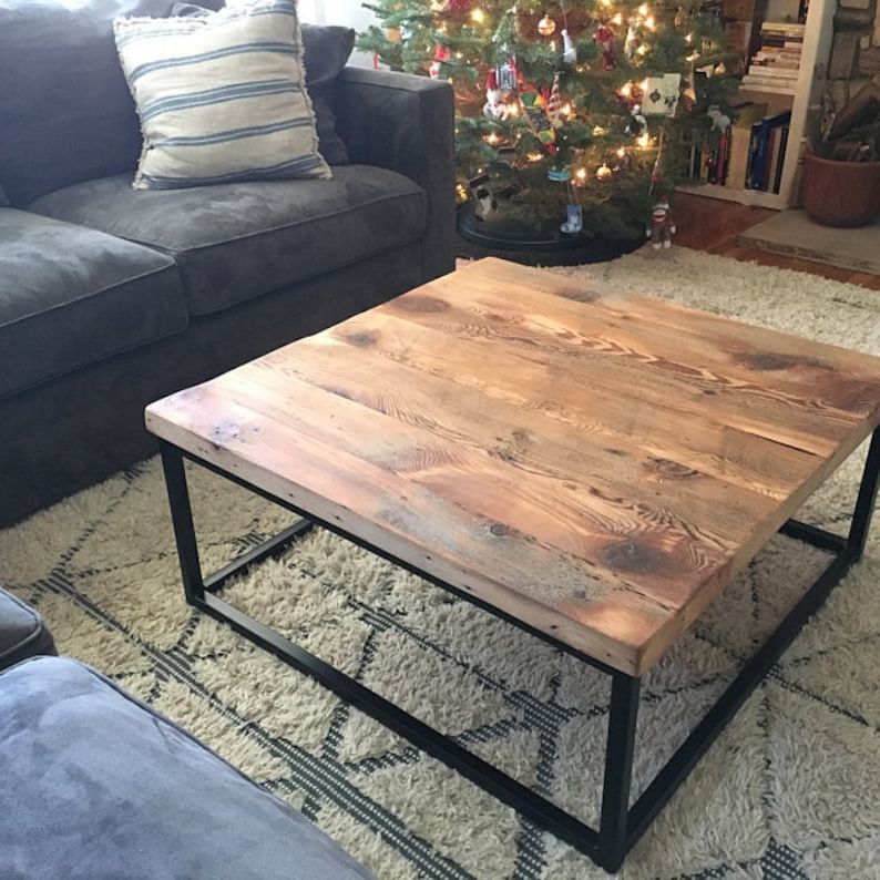 Free Shipping Large Square Coffee Table With Industrial In Well Liked 1 Shelf Square Coffee Tables (View 10 of 20)