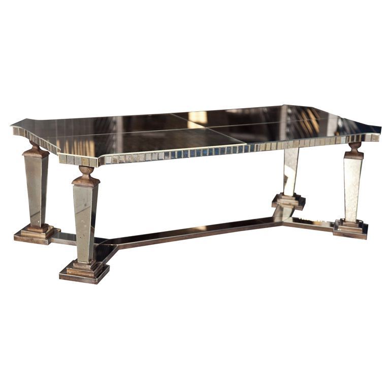 French Mirrored Cocktail Table In The Manner Of Serge Within Widely Used Mirrored Cocktail Tables (View 15 of 20)