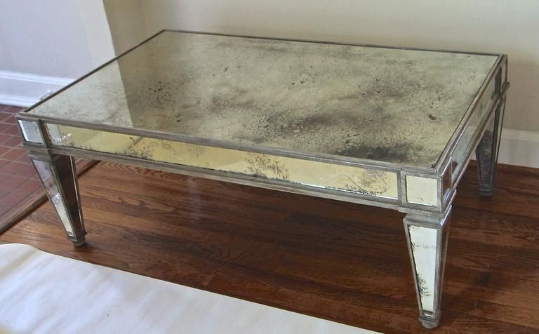 French Style Antiqued Mirror Cocktail Coffee Table At 1stdibs Inside Best And Newest Antique Mirror Cocktail Tables (View 11 of 20)