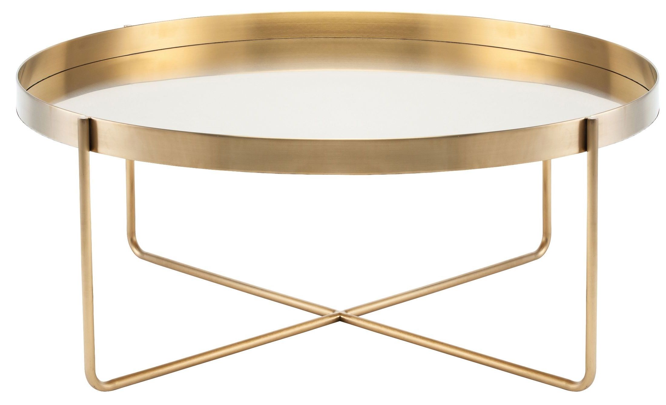 Gaultier 40" Gold Metal Coffee Table, Hgde122, Nuevo With 2020 Antique Gold Aluminum Coffee Tables (View 9 of 20)