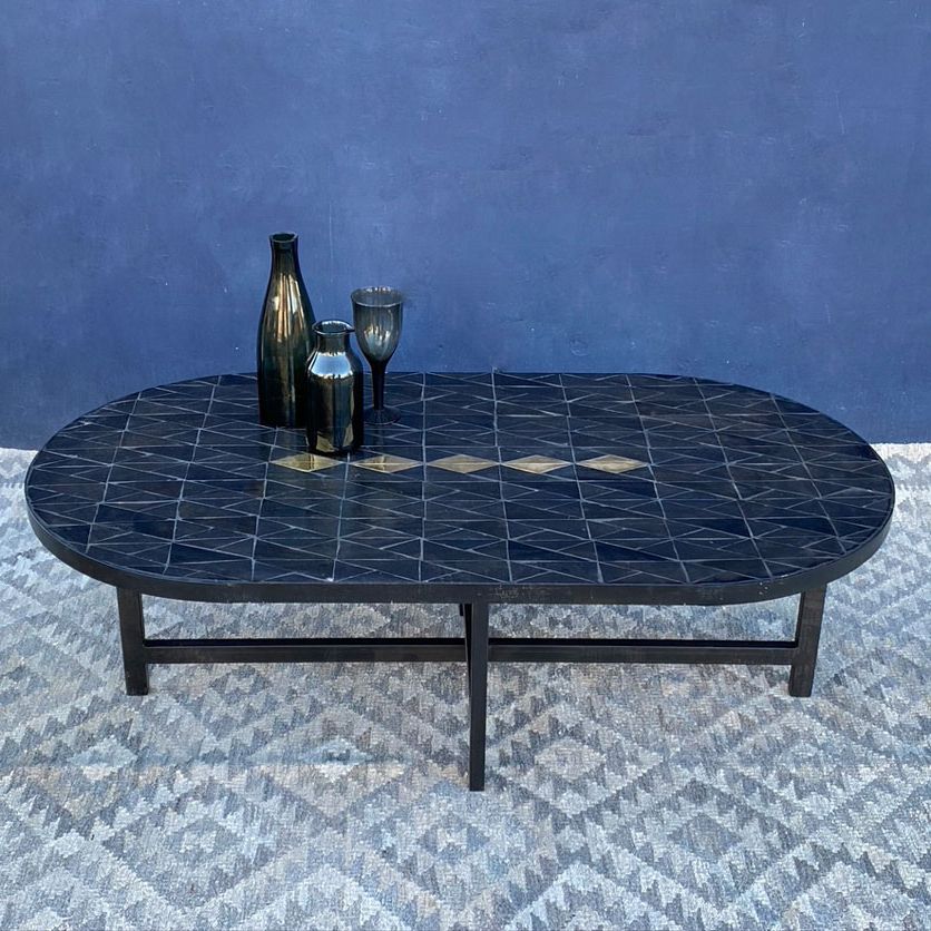 Geometric Tile Mosaic Top – Home Barn With Most Popular Geometric Coffee Tables (Gallery 20 of 20)