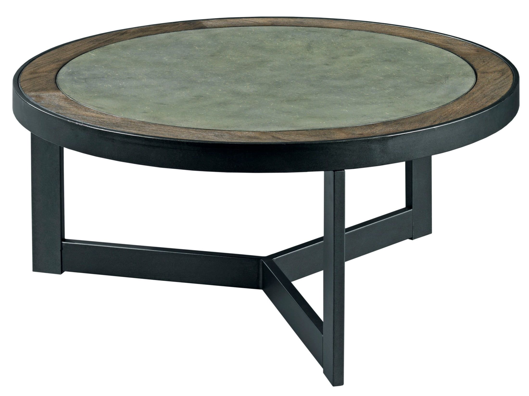 Graystone Dark Oak Round Cocktail Table From Hammary In Preferred Barnside Round Cocktail Tables (View 16 of 20)