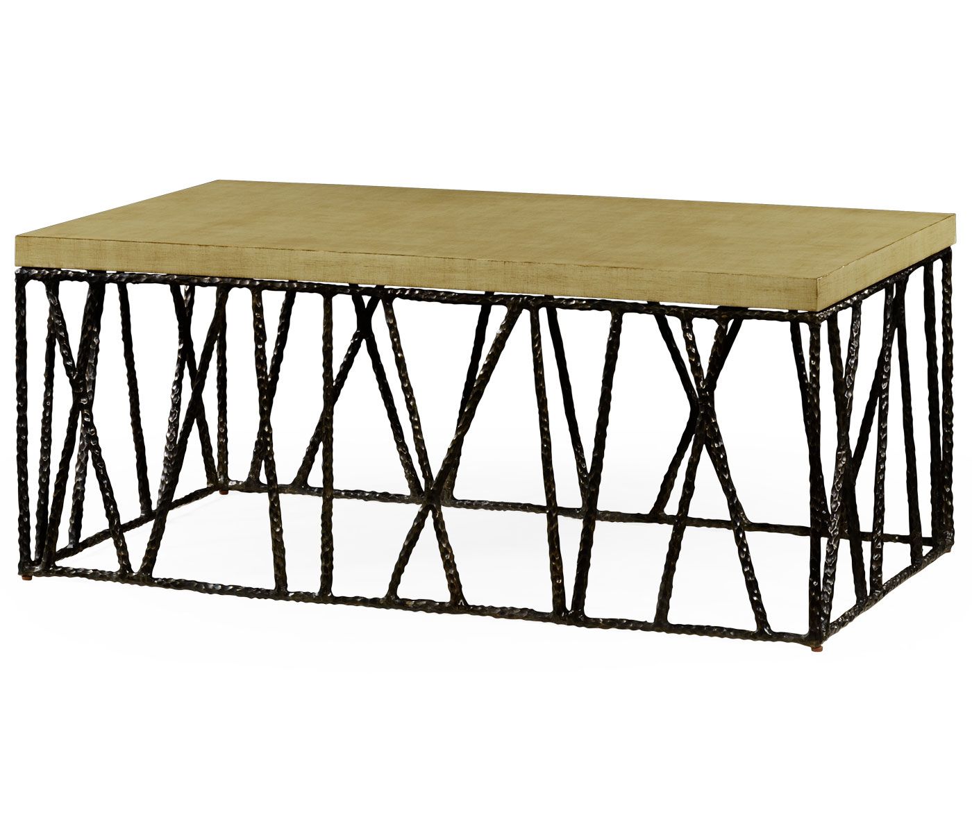 Hammered Antique Black Brass Coffee Table With Celadon Top Throughout 2019 Hammered Antique Brass Modern Cocktail Tables (Gallery 5 of 20)