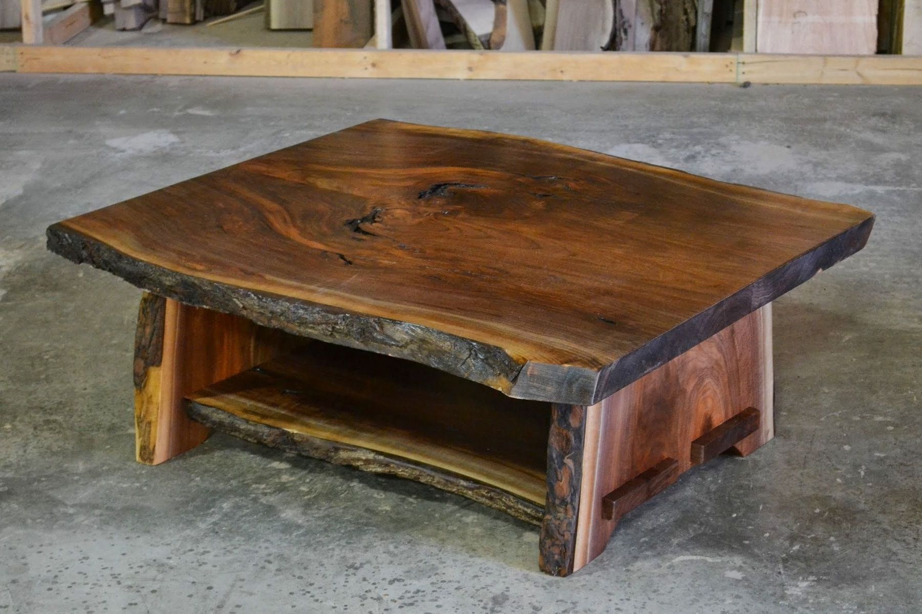 Hand Crafted Live Edge Walnut Coffee Tablecorey Morgan Pertaining To Popular Hand Finished Walnut Coffee Tables (Gallery 10 of 20)