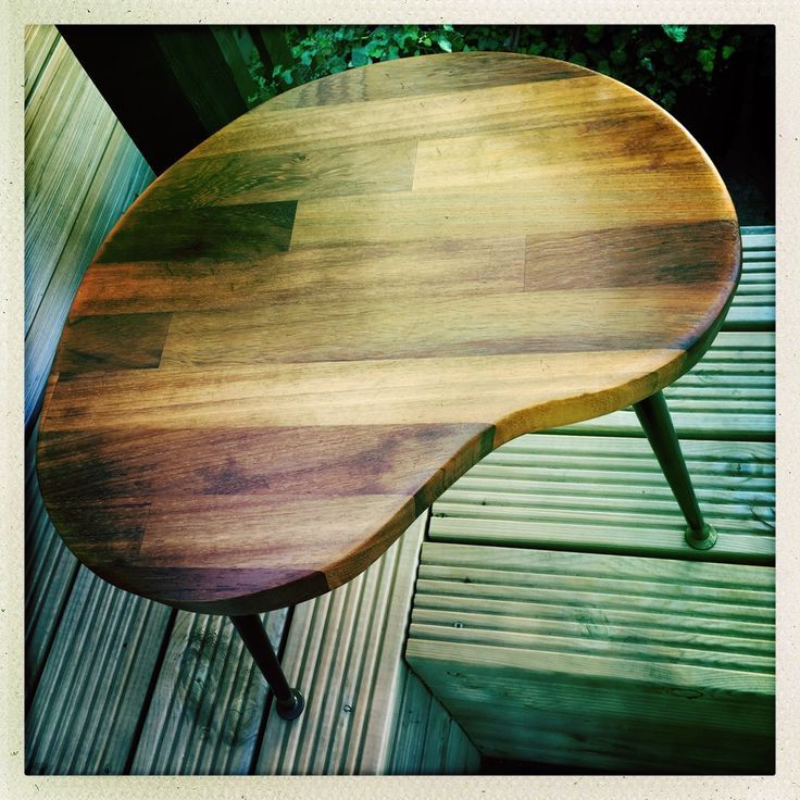 Hand Made Iroko Tripod Table With Reclaimed Dansette Legs In Most Recently Released Coffee Tables With Tripod Legs (View 16 of 20)
