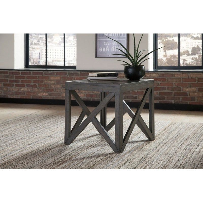Haroflyn – Gray – Square End Table For Preferred Square Modern Accent Tables (View 7 of 20)