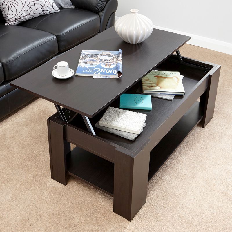 Harper Lift Up Coffee Table Brown 1 Shelf – Buy Online At Regarding Latest 1 Shelf Coffee Tables (Gallery 6 of 20)
