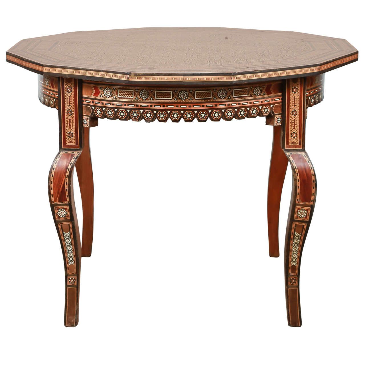 Inlaid Syrian Octagonal Side Coffee Table At 1stdibs Regarding Fashionable Octagon Coffee Tables (View 13 of 20)